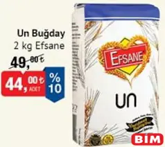 EFSANE UN BUĞDAY 2 KG fiyat ve kampanya bilgisi